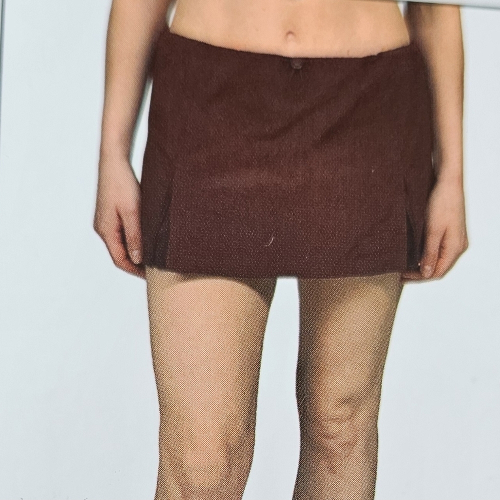 Vanilla Star Parachute Skort Brown Size M Skirt/ Shorts NWT